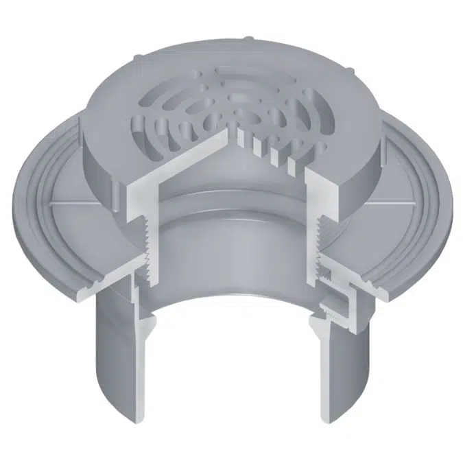 OceanTUFF™ Floor Drain with CPVC Adjustable Top w/5" Round Grate