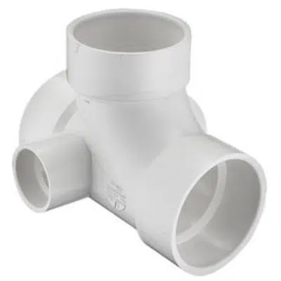 Image for DWV PVC Sanitary Tee with R&L Side Inlets