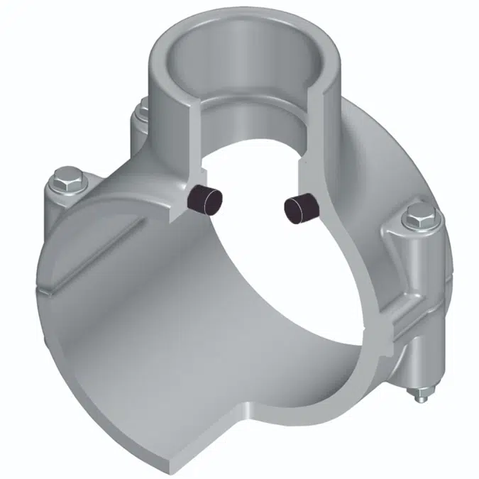 Marine Clamp-On Saddle x (Soc) Single Outlet w/ FKM and SS