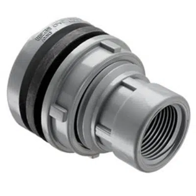SCH80 CPVC/PVC Tank Adapter - Long (Fpt x Fpt) w/ Neoprene Gasket için görüntü