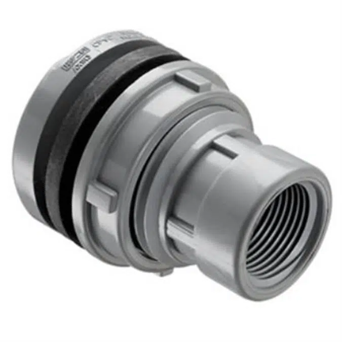 SCH80 CPVC/PVC Tank Adapter - Long (Fpt x Fpt) w/ Neoprene Gasket