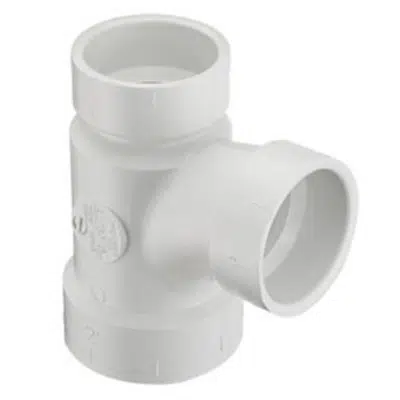 DWV PVC Sanitary Tee, Reducing图像