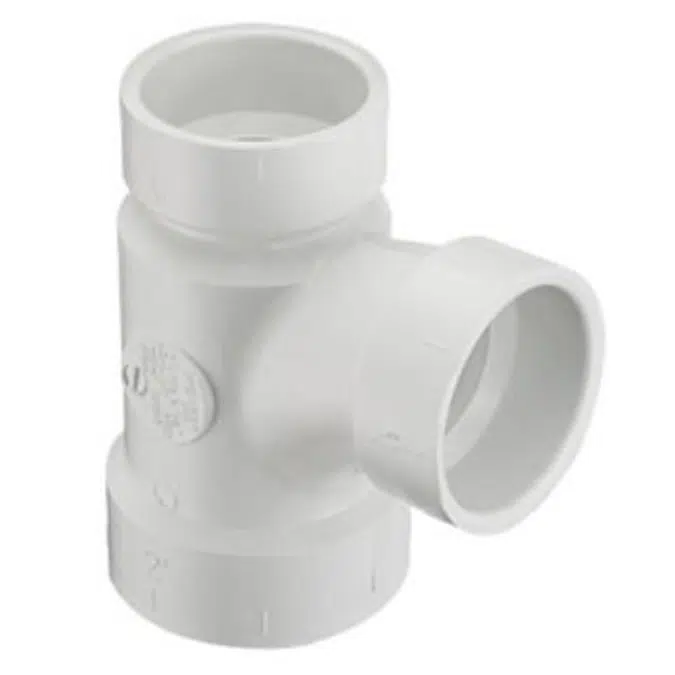 DWV PVC Sanitary Tee, Reducing