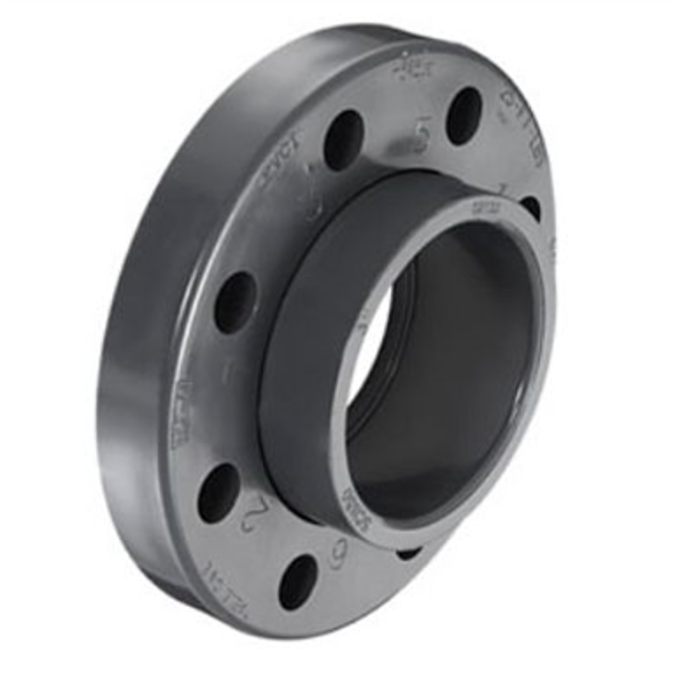 BIM objects - Free download! SCH80 CPVC/PVC Vanstone Flange Table D&E ...