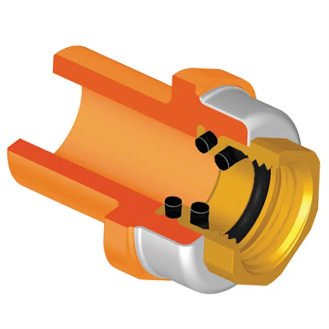FlameGuard® CPVC TorqueSafe™ Female Spigot Sprinkler Head Adapters - Gasket Sealed Brass Thread Insert Style