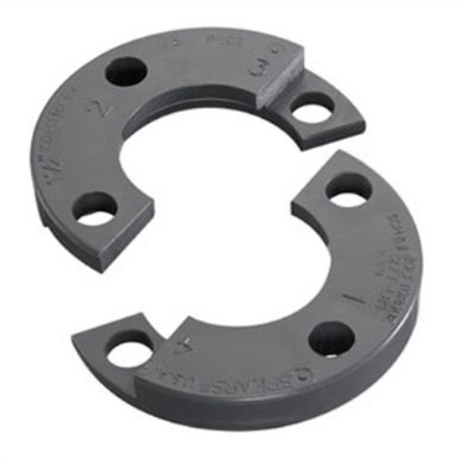 BIM objects - Free download! SCH80 CPVC/PVC Flange Replacement Split ...