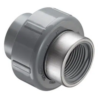 afbeelding voor SCH80 CPVC/PVC Union 2000 (Soc x SR Fpt) w/ FKM O-ring