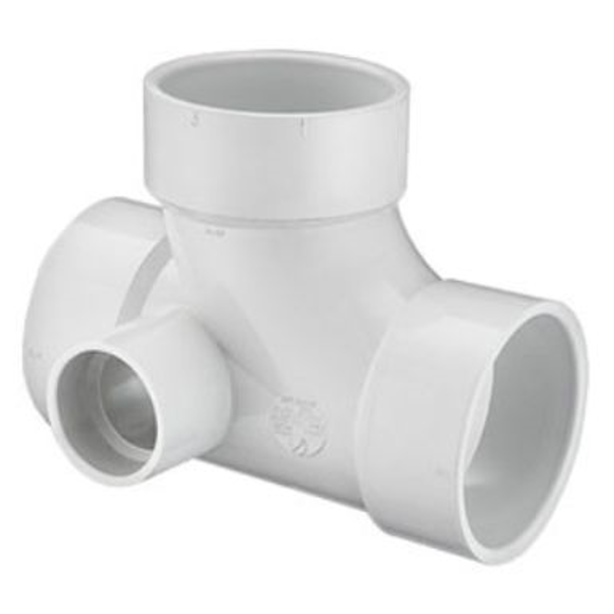 BIM objects - Free download! DWV PVC Sanitary Tee with Left Side Inlet ...