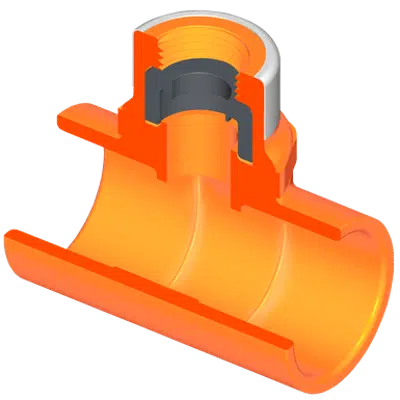 Image for FlameGuard® CPVC SofTorque™ SR Sprinkler Head Tee - Gasket Sealed Special Reinforced Plastic Thread Style