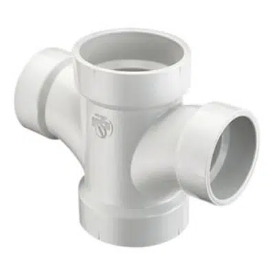 DWV PVC Double Sanitary Tee, Reducing 이미지