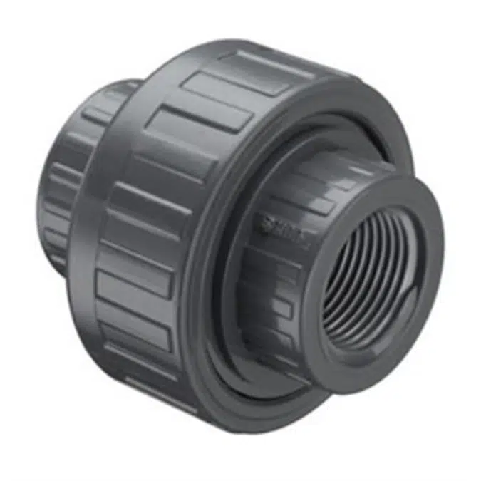 BIM objects - Free download! SCH80 CPVC/PVC Union - Transition (Bsp x ...