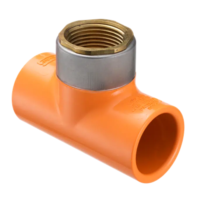 FlameGuard® CPVC Sprinkler Head Tee - Brass Thread Insert Style