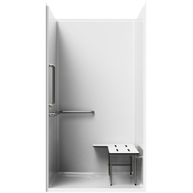 BIM objects Free download! TransferType Shower 44" x 52" Exterior