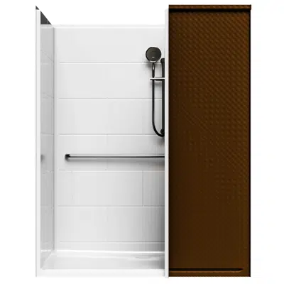 Image for 5' Alternate Roll-in Shower with Simulated Tile - 63" x 39" Exterior Dimensions