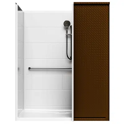 Зображення для 5' Alternate Roll-in Shower with Simulated Tile - 63" x 39" Exterior Dimensions