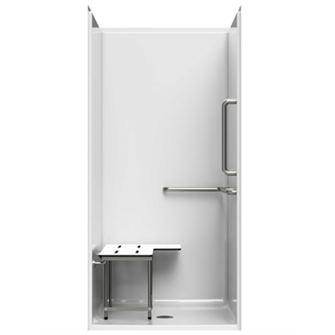 BIM objects Free download! TransferType Shower 38" x 39" Exterior