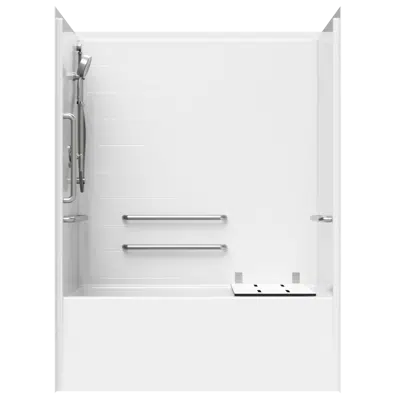 Image for 5' Single-Piece Tub Shower with Simulated Tile - 60" x 31" Exterior Dimensions