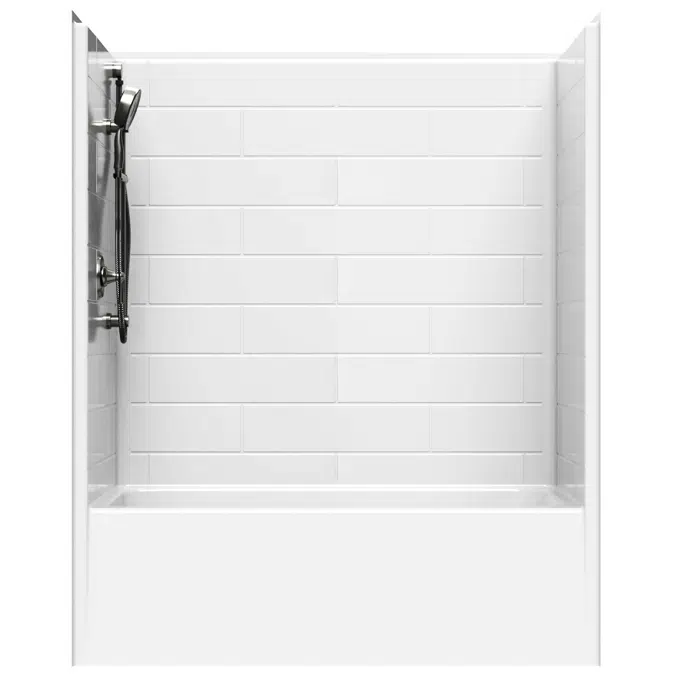 BIM objects Free download! 5' TubShower with Simulated Tile 60" x