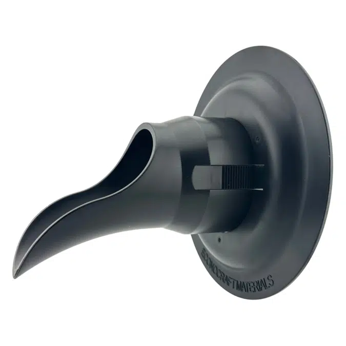 2" LokPlate™ Plastic Downspout Nozzle w/ Self-Locking Escutcheon Plate