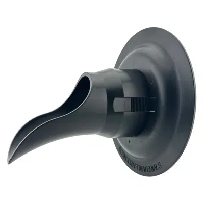 Image for 2" LokPlate™ Plastic Downspout Nozzle w/ Self-Locking Escutcheon Plate
