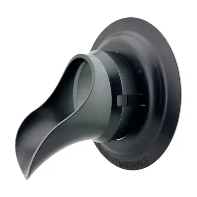 Image for 4" LokPlate™ Plastic Downspout Nozzle w/ Self-Locking Escutcheon Plate
