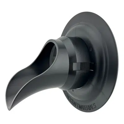 3" LokPlate™ Plastic Downspout Nozzle w/ Self-Locking Escutcheon Plate图像