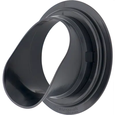 Image for 8" LokPlate™ Plastic Downspout Nozzle w/ Self-Locking Escutcheon Plate