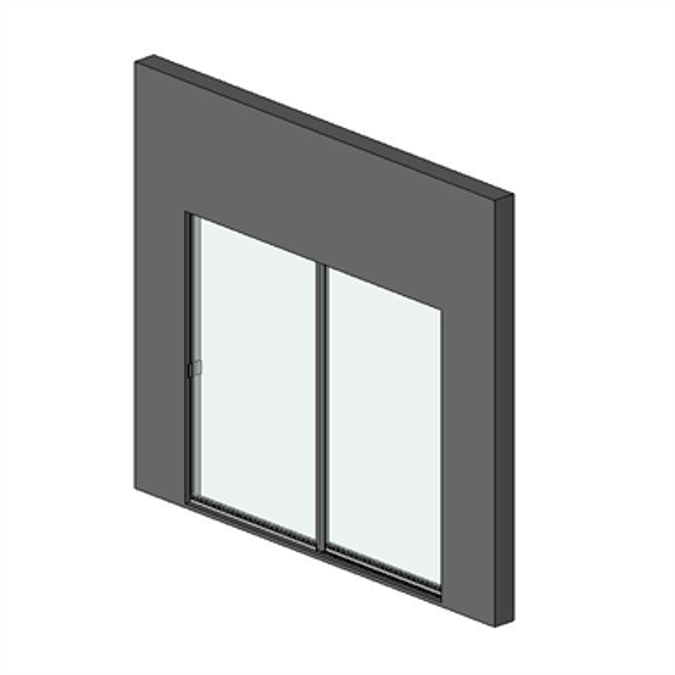 BIM objects - Free download! Domal Slider Window SCORREVOLE MINIMALE, 2 ...