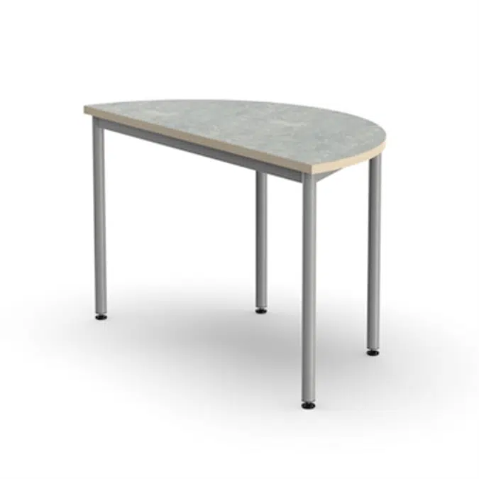 Student table Decibel, semicircle, 120 x 60 cm