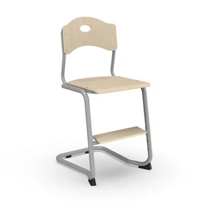 Chair Nike with slade base, and small seat, SH 50 cm