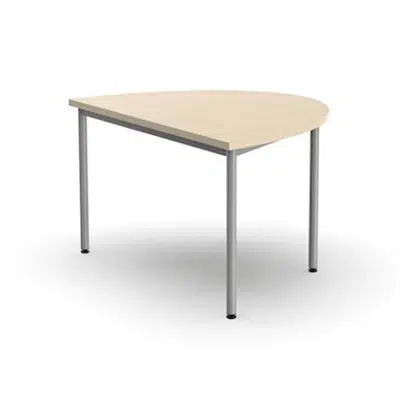 Image for Student table silent HPL, semicircle, 120 x 90 cm