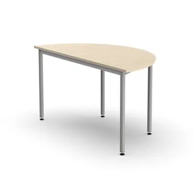 Image pour Student table HPL, semicircle, 140 x 70 cm