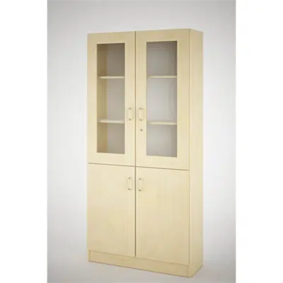 Image for Material cabinet with upper glas doors 100 x 32 x 210