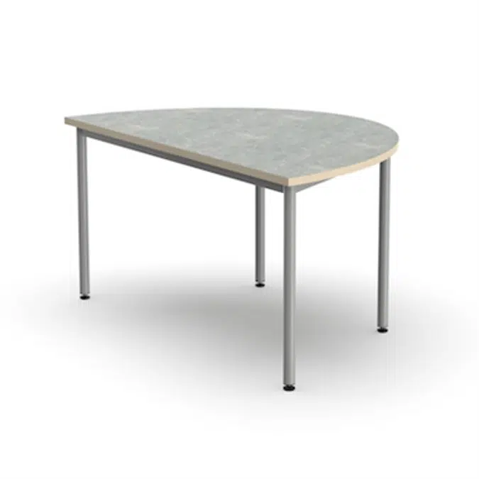 Student table Decibel, semicircle, 140 x 90 cm