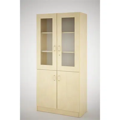 Image for Material cabinet with upper glas doors 100 x 47 x 210