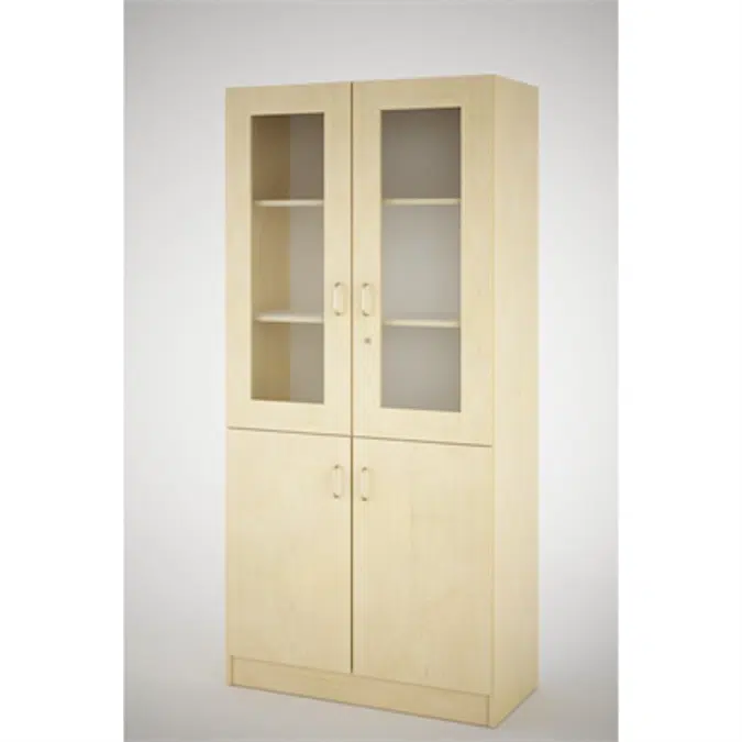 Material cabinet with upper glas doors 100 x 47 x 210