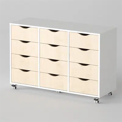 Image for Cabinet Astrid 12 drawers, White