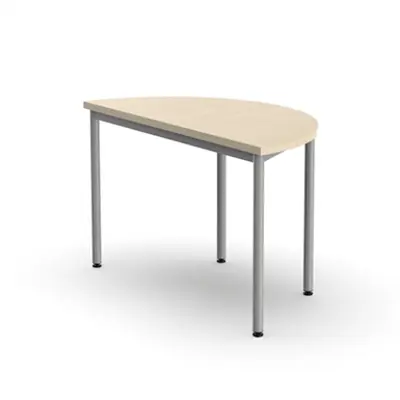 billede til Student table silent HPL, semicircle, 120 x 60 cm