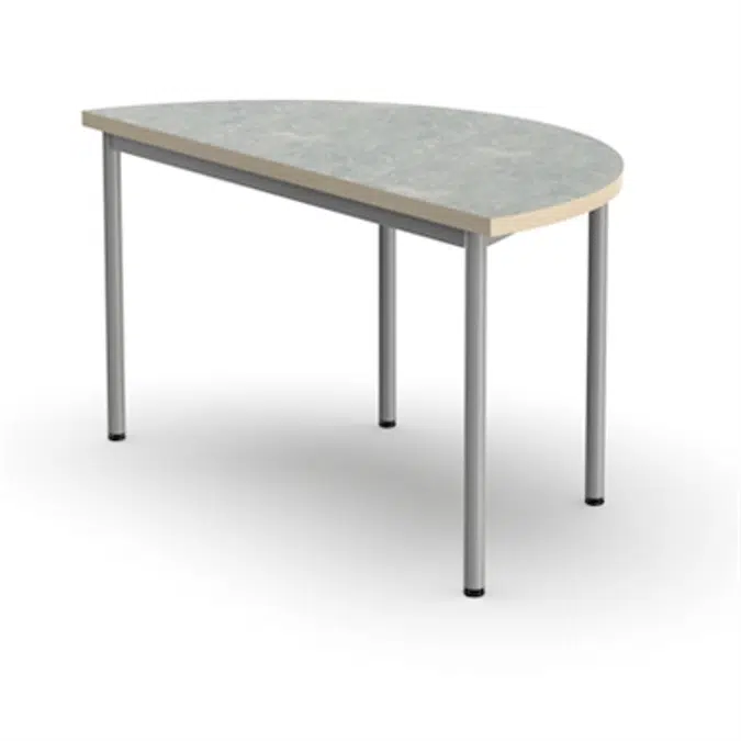 Student table silent Decibel, semicircle, 140 x 70 cm