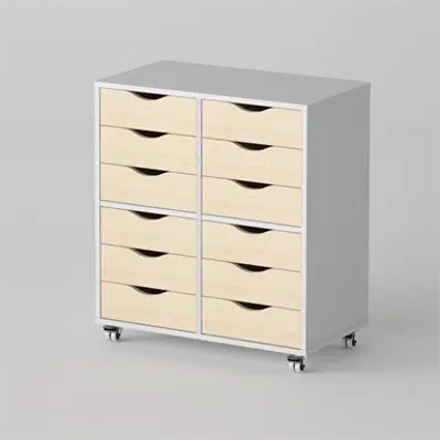 รูปภาพสำหรับ Cabinet Esther 12 drawers, Light grey