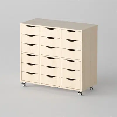 kuva kohteelle Cabinet Esther 18 drawers, Birch