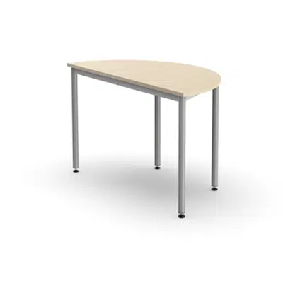 Image for Student table HPL, semicircle, 120 x 60 cm