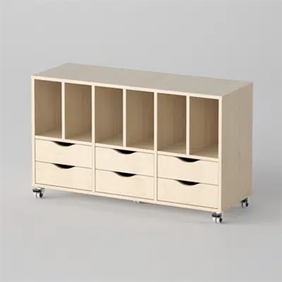 Immagine per Cabinet Astrid 6 drawers and 6 shelves, Birch
