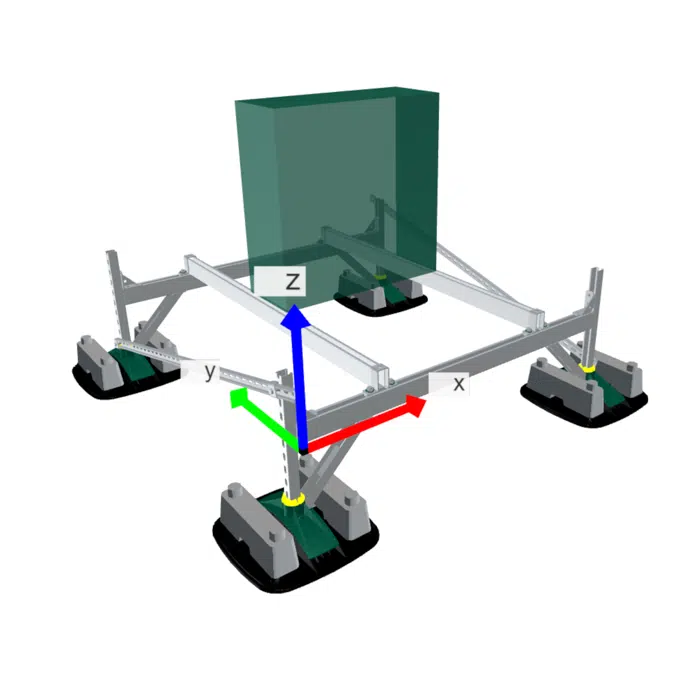 BIM objects - Free download! Frame for 1 AC Unit load up to 500kg, 1,5m ...