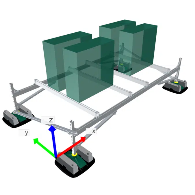 BIM objects - Free download! frame for 4 AC Units load up to 500kg, 1 ...