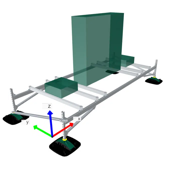 BIM objects - Free download! frame for 1 AC Unit load up to 500kg, 1,5m ...
