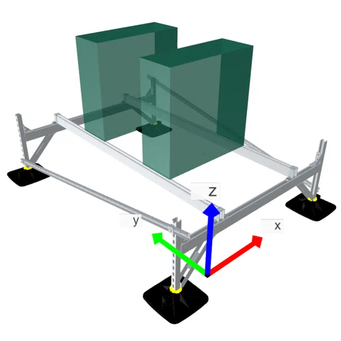 BIM objects - Free download! frame for 2 AC Units load up to 500kg, 2m ...