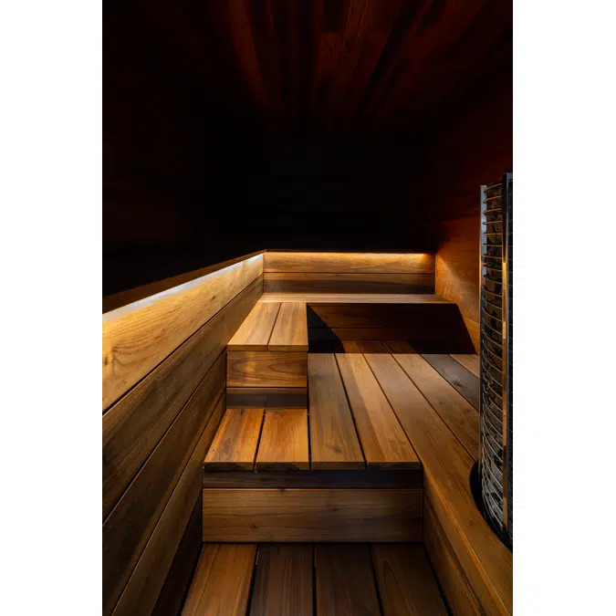 Interior or Sauna - Thermo-Magnolia STS10 Wall Paneling