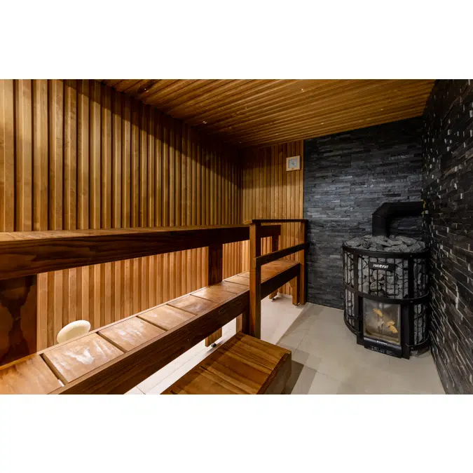 Interior or Sauna - Thermo-Aspen STEP Wall Paneling