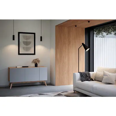 画像 Interior or Sauna - Thermo-Aspen Kyte Wall Paneling